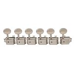 Musiclily Pro Vintage Style Split Shaft 6 in Line Guitar Tuners Tuning Pegs Keys Machine Heads Set for Squier Classic Vibe Strat/Tele Style, Nickel