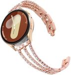 KADES Compatible for Galaxy watch Strap 40mm 44mm,20mm women Bling Metal Bracelet for Galaxy Watch 7/6/5/4 strap 40mm 44mm,Galaxy Watch 6 Classic strap 47mm 43mm,Galaxy Watch 4 Classic strap,Rose Gold