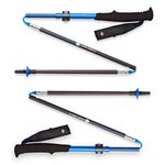 Black Diamond M Distance Carbon Flz Poles Blue/Black - Lightweight Foldable Men's Carbon Trekking Pole, Size 110 cm