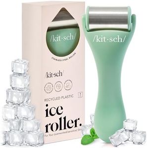Kitsch Ice Roller for Face – Stainless Steel Ice Face Roller to Reduce Puffiness, Redness & Headaches – Cooling Facial Roller for Skin Care, Irritation Relief & Spa-Like Experience at Home - Mint