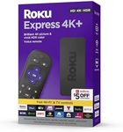 Roku Express 4K+ | HD/4K/HDR Streaming Device with Voice Remote, TV Controls, Fast Wi-Fi, Premium HDMI Cable, and Easy Setup