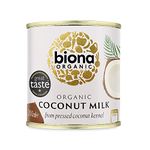 Biona Organic Coconut Milk ,Dairy Free, Naturally Vegan - Pressed from Coconut Kernels - For Cooking and Baking - Vegan,200 ml (Pack of 8)