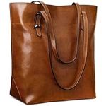 S-ZONE Vintage Genuine Leather Tote