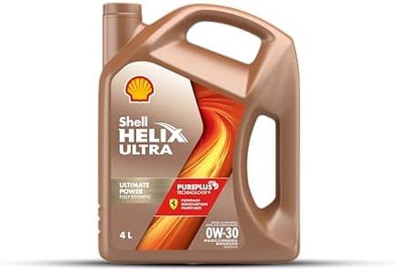 Shell Helix Ultra ECT 0W30 API SN, ACEA C2/C3 Fully Synthetic Engine Oil for Petrol, Diesel and Hybrid Cars (4 L)