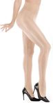 Klassik Anti Scratch & Tear Resistant Super Sexy Shiny Nude Stockings for Women/Girls | The Sheer Ultra Shimmery High Waist Comfort Oil Shimmery Pantyhose | Wear with Dresses(Fits upto XXS to 4XL)