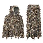 Auscamotek Ghillie Suit 3D Hybrid Camo Camouflage Lightweight Clothing Outdoor Gear Ghillie Suits, Green M/L