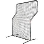 CHAMPRO Steel Frame Reversible Field Z-Screen, Baseball/Softball Pitcher's Net, 7' X 5', Silver