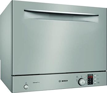 Bosch SKS62E38EU Serie 4, Lavastoviglie compatta da libera installazione, EcoSilence Drive, AquaStop, Acciaio, 55cm