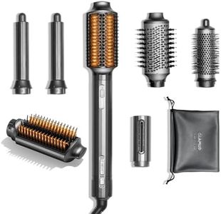 GLAMUP Upgraded 6 in 1 Hot Air Styler-Heat Straightenner Brush, Auto Wrap Curler FushionStyler Pro, High-Speed Motor Hair Dryer, Wet-to-Dry, Versatile,Negative Ionic, Multi Styler Gift Set