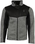 Spyder Men's Raider Full Zip Sweater, Charcoal Heather Small