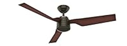 HUNTER FAN Ceiling Fan Cabo Frio 132 cm Indoor and Outdoor, and Wall control, New Bronze, 3 Reversible Blades Coffee Beech and Coffee Beech Ideal for Summer or Winter, Model 50635