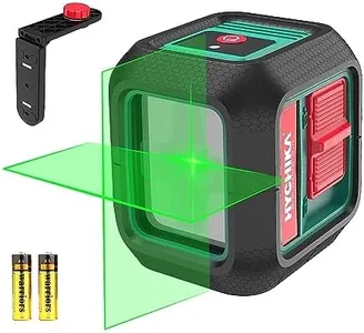 HYCHIKA Laser Level Self Leveling Green Cross Line Lasers Level Tool 50ft Measure Range for Indoor/Outdoor/Construction/DIY/Picture hanging, Battery and Magnetic Base included