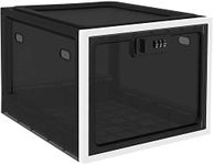 Habit Control | Medication Lock Box with Combination Lock | Locked Refrigerator Box for Food, Snack, Plastic Safe Box for Medicine | Tablet Storage Locker | Cell Phone Jail Classroom, Family | Black