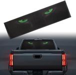 TOMALL 52.9'' 3D Stereo Cat Eye Decal for Car Rear Front Window Sticker Rear Windshield Vinyl Eyes Graphic Car Window Strip Decals for Pickup Trucks Waterproof Perforated Transparent Stickers Decor