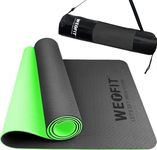 WErFIT yoga mat for men & women with Carry Bag | Size: 2 X 6 Feet, 10mm Thick, TPE Material | Exercise mat for Home Workout | gym mat for Fitness Pilates and Meditation, Anti Tear & Anti Slip