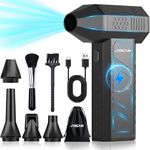JVSCAM Compressed Air Duster - Electric Air Duste with Brushless Motor - 3 Gear Adjustable Cordless Air Blower - Rechargeable Air Duster for PC, Keyboard, Car, Outdoors, Home (X3)