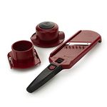 Börner Multi Dicer & Julienne Vegetable Cutter • Vegetable Slicer for Fruits & Vegetables with 2 Cutting Styles • Julienne Slicer for Strips & Dices • Kitchen Slicer Set • Color: Red