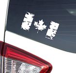 Canadian Flag Vinyl Decals - Distre