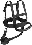 Odoland Kids Ski Snowboard Training Harness Toddler Skiing Harness with Removable Leash Speed Control Teaching for Beginners, Black