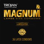 Trojan Condom Magnum Lubricated, 36 Count