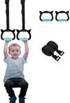 FREHOMEE New Gymnastic Rings,Both for Adults and Kids,Support 360LBS,Home Fitness Equipment for Children, Kid's Indoor Pull-up Bar for Stretching and Height Increase (Blue, 1.5 Meters Length)