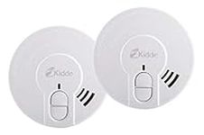 Kidde 29HD 9V Battery Operated Optical Smoke Alarm with Test and Hush Button - Twin Pack