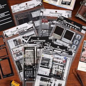 Ptyism 258 Pièces/36 Feuille Film de Cinéma Autocollant Scrapbooking，Stickers Scrapbooking丨Scrapbooking Autocollant Autocollants pour Scrapbooking Pour DIY Bullet Journal Scrapbooking etc