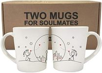 BOLDLOFT Miss Us Together Couples Coffee Mugs-Long Distance Relationships Gifts Long Distance Mugs LDR Gifts for Boyfriend Girlfriend Couples Gifts for Husband Wife Matching Couple Stuff