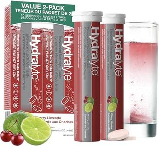 HydraLyte Electrolyte Tablets - Cherry Limeade Flavoured Electrolytes, Low Sugar Electrolytes Formulated to Accelerate Hydration, Post Workout, Travel Essential - Hydration for All Ages (40 Count)