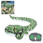 Lexibook, Power Python RC, Radio-controlled python snake, Moves on land and water at 5 km/h (3mph), Land and water modes, Waterproof, Extendable to 75 cm, Green, SNAKE01