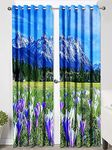 Ultimate Trends Premium Polyester 3D Digital Nature Landscape Printed 90% Blackout Curtains for Window, 6 feet, Pack of 2 Piece, Multi Color, (UTCR-1342_BC_E)