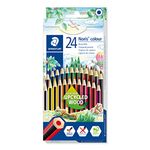 Staedtler - Noris Colour 185 - Double Layer 24 Colour Wopex Crayons Cardboard Case Assorted Colours
