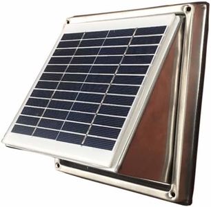 MANANASUN Stainless Steel Solar Vent Fan Ventilator WALL Extractor 135CFM BRUSHLESS DC Motor