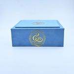 Ariovtfel Blue cloth, Two-Tier Structure Jewelry Box