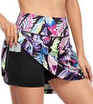 Fulbelle Athletic Skirts Women, Teen Girls Summer Tennis Skorts Activewear Womens Golf Skirt High Waisted Running Skirt with Pockets Green
