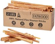 2 lbs Fatwood Fire Starter Sticks, 100% Natural Kindling Firewood Firestarter for Stoves, Pine Wood for Fireplaces, Campfires, Bonfires, Grill