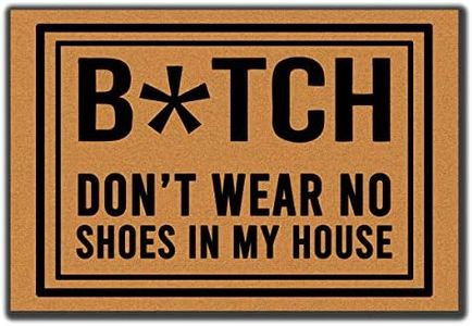 Awater Funny Door Mats Funny Words Shoes Off Bitches Indoor/Outdoor Doormat Indoor/Outdoors Decor Mat Rugs Size 23.6"(L) x 15.7"(W).