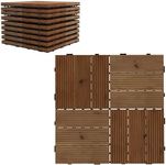 Outsunny 9 Pcs Wooden Interlocking 