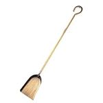 FLAMELY Compact 25" Brass Plated Fireplace Ash & Coal Shovel, Fireplace Tool Accessory, Chimney Shovel Indoor & Outdoor, Rust Resistant Finish with a Golden Touch