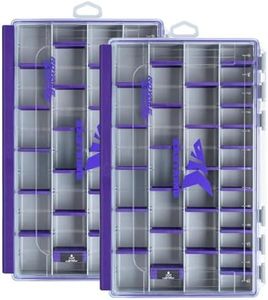 KastKing HyperSeal Waterproof Tackle Box, 3600 and 3700 Tackle Trays, Fishing Tackle Box Organizer with Removable Dividers, Lure Box and Terminal Tackle Storage,Purple