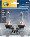 HELLA H8 Halogen Headlight Bulb, 12V, 35W, PGJ19-1, H8TB, 2 Pack