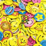 100 Pieces Smiley Face Pin, Mini Buttons Mini Smiley Smile Face Button Pins (1.2 Inch, Shipped Randomly)