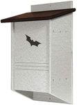 Brown and Gray Amish Made Recycled Plastic Triple Chamber Bat House, 40 Bats