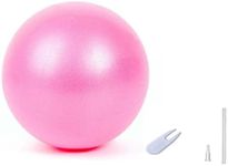 LORJE Small Exercise Ball, Yoga Ball，Mini Pilates Ball, 9 Inch Small Workout Ball,Mini Bender Ball, Pilates, Yoga, Workout, Bender, Core Training Workout Fitness Physical Therapy (PINK)