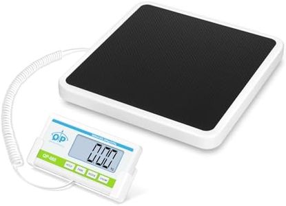 QP Medical Scale, 660lb x 10g/20g/50g High Accuracy Medical Grade Scale, Scale for Body Weight with Stainless Steel Platform, Digital Weight Scale, Switchable kg/oz/lb, Battery & AC Adapter Included