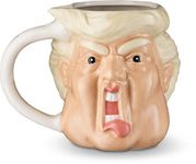 Decodyne Donald Funny Novelty Mug 590ml - Hand Painted Donald Trump Face Shape Ceramic Coffee Mug