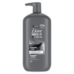 Dove Men+Care Body+Face Scrub Hydrating Charcoal+Clay 24hr Nourishing with Plant-Based Moisturizers, 950mL