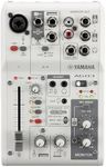 Yamaha AG03MK2 3-Channel Live Streaming Mixer with USB Audio Interface, for Windows, Mac, iOS and Android, in White