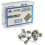 Prebuilt Fused Clapton Coils 0.45Ω A1 100pcs for RDA RBA RDTA Tanks - Prebuilt Coil Vaping Accessories - Plastic Tub (100PCS FUSED CLAPTON)