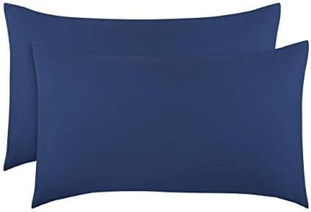 Everyday Kids 2-Pack Toddler Travel Pillowcases -100% Soft Breathable Microfiber - 14" by 20" Kids Pillowcases fits Pillows 14x19, 13x18 or 12x16, Solid Navy.